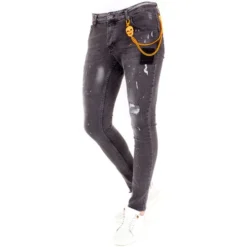 Lf Grijze Jeans Verfspatten -ModeHeren Winkel 20068843 500 D