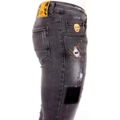 Lf Grijze Jeans Verfspatten -ModeHeren Winkel 20068843 500 E